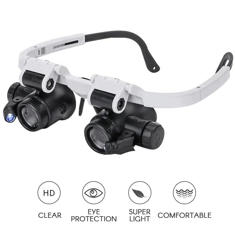 LED Glasses Magnifier 8x 15x 23x