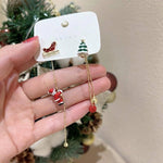 Asymmetric Santa Earrings