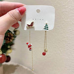 Asymmetric Santa Earrings