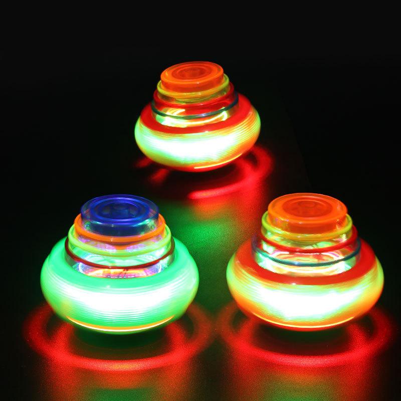 LED Flashing Light Music Spinning Top