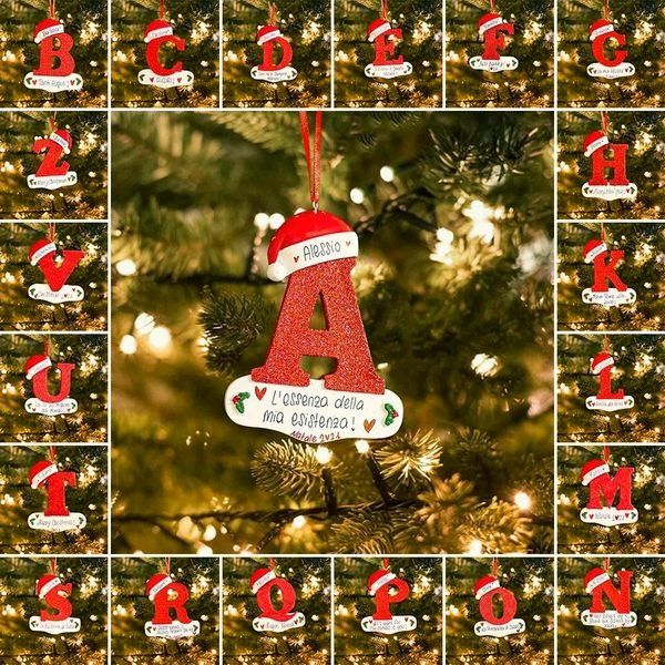 Personalized Christmas 24 Letter Ornaments