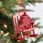 Christmas Wooden Craft Small Rocking Chair Ornament