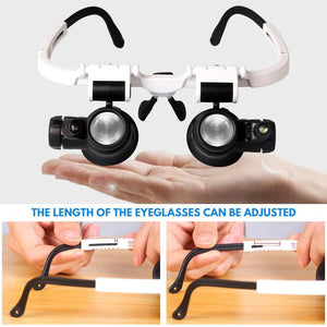 LED Glasses Magnifier 8x 15x 23x