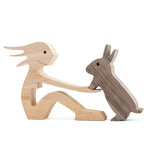 Pet Lover Wood Sculpture Table Ornaments