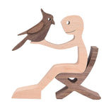 Pet Lover Wood Sculpture Table Ornaments