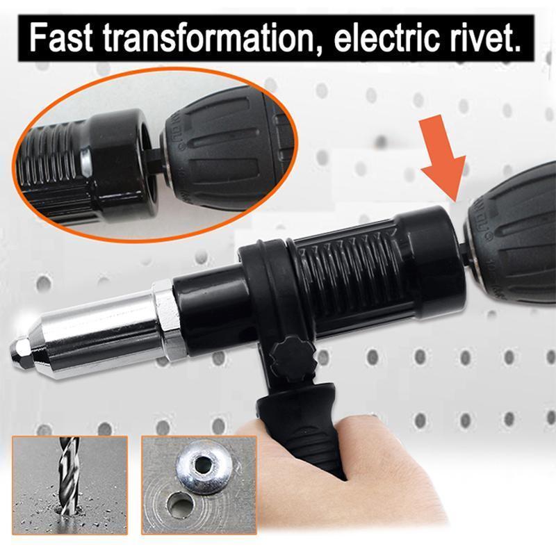 【🔥50% OFF🔥】Professional Rivet Gun Adapter Kit 🛠With 4Pcs Different Nozzle Bolts