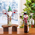 Holiday Wine Bottle & Glass Holders