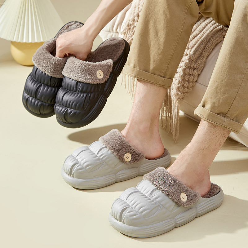 Autumn Winter Warm Removable Cotton Slippers