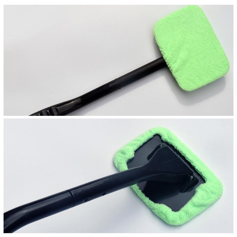 Windscreen Cleaner, with 2 reusable microfiber hood