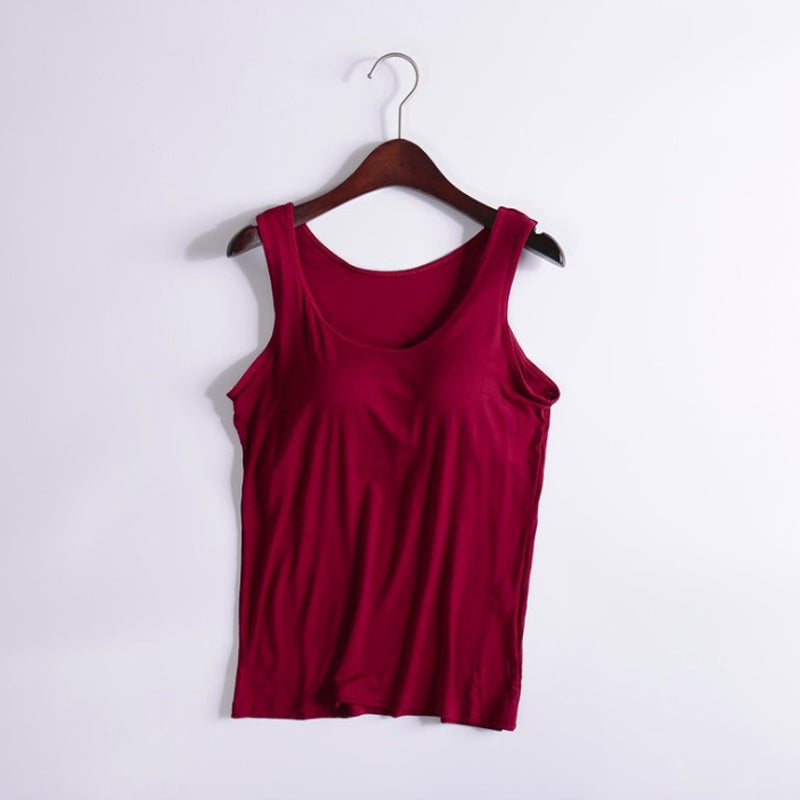 Women Built-In Bra Casual Tank