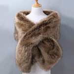 Fake Fur Big Shawl Cloak Scarf