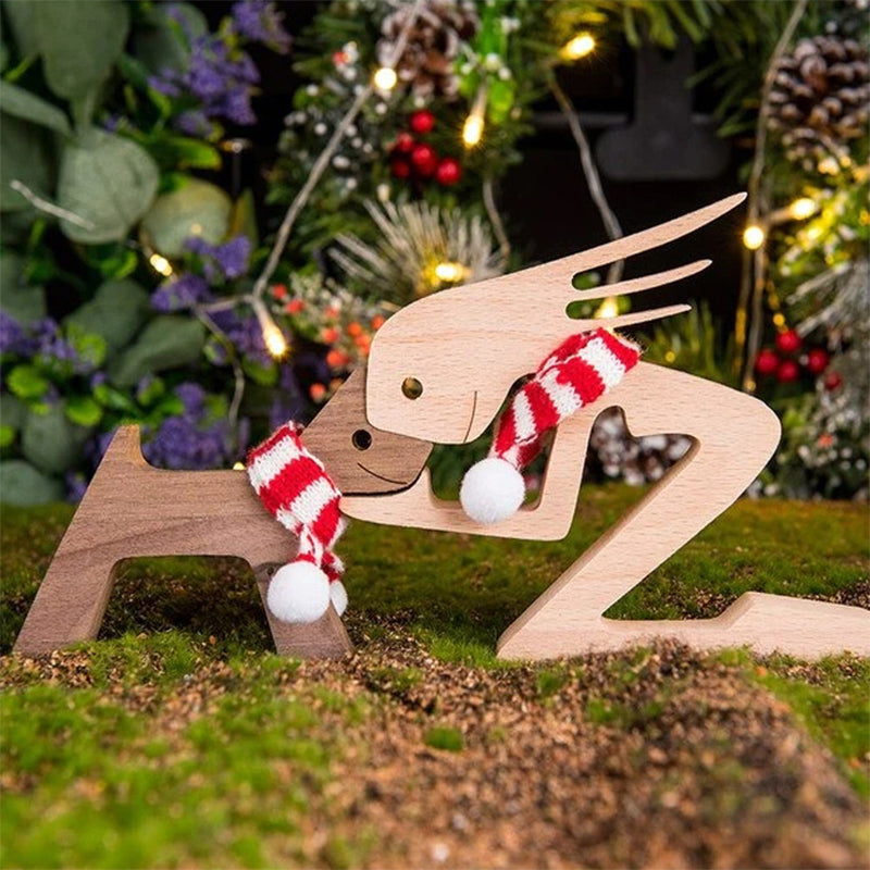 Pet Lover Wood Sculpture Table Ornaments