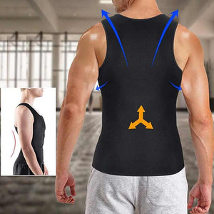 Men's vest with plastic belt