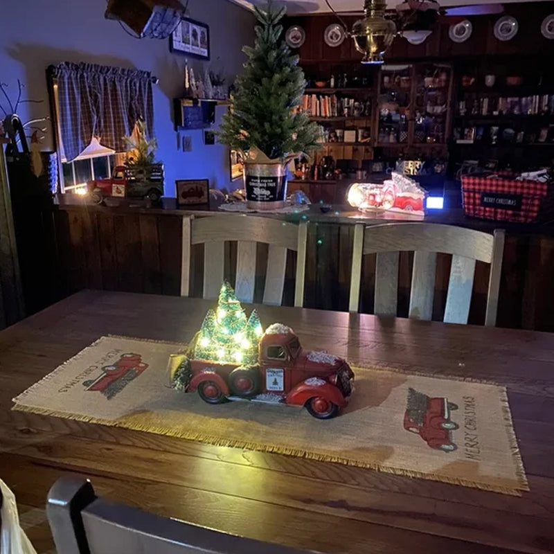 Red farm Truck Christmas Centerpiece