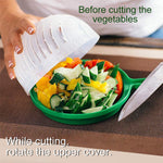 Salad cutter with lemon squeezer, salad in 60 seconds