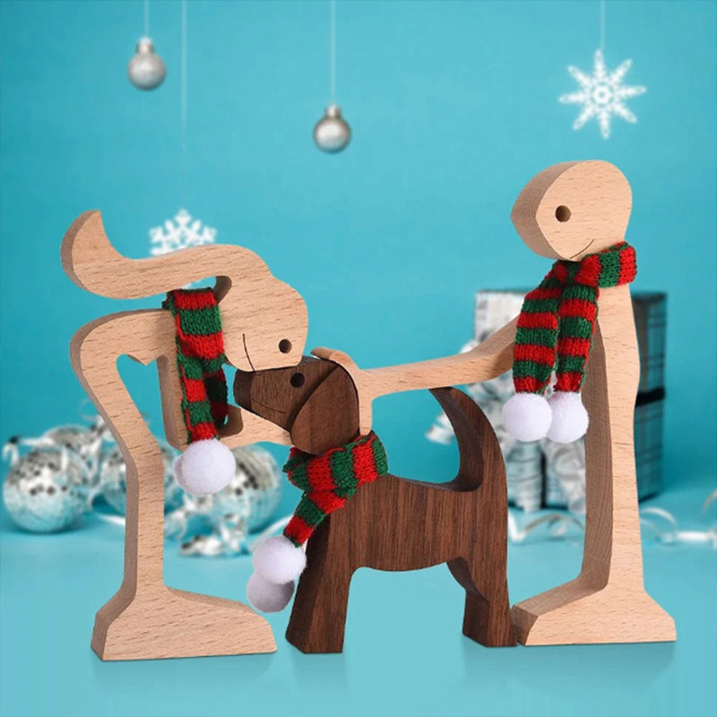 Pet Lover Wood Sculpture Table Ornaments