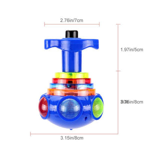 LED Flashing Light Music Spinning Top