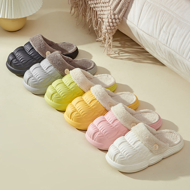 Autumn Winter Warm Removable Cotton Slippers