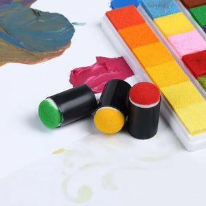 DIY sponge finger painting