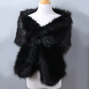 Fake Fur Big Shawl Cloak Scarf