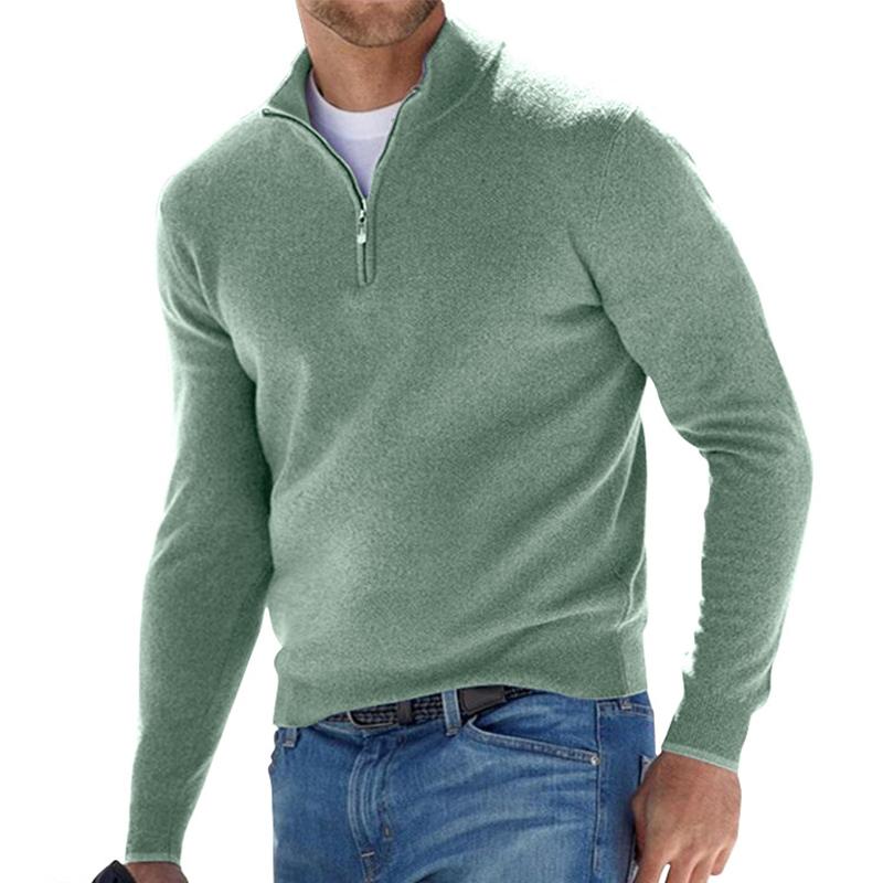 Men's Basic Zipped Sweater