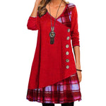 Long-sleeve Patchwork Dress