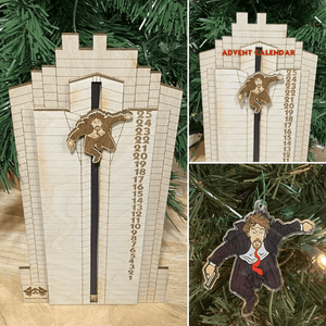 Die Hard Advent Calendar - Hans Gruber Falling off off Nakatomi Plaza