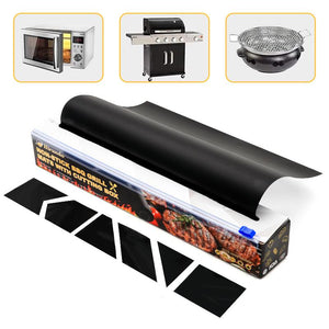 Non-Stick BBQ Grill Mats  with cutting box