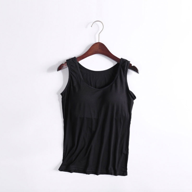 Women Built-In Bra Casual Tank