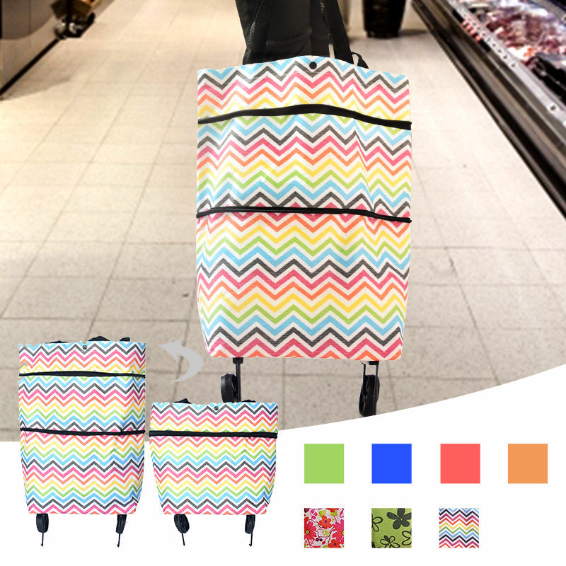 Foldable Shopping Trolley Tote Bag