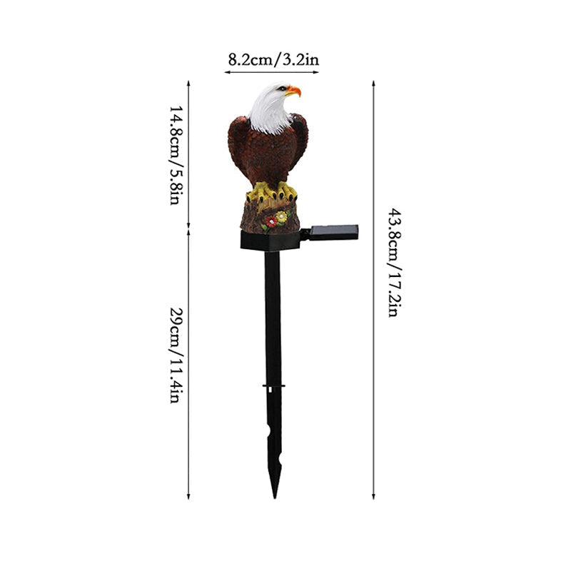 Eagle Figure Garden Solar Post