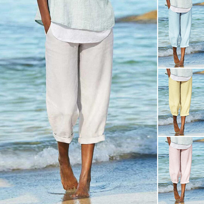 Women's Cotton Linen Comfortable Casual Pants