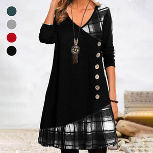 Long-sleeve Patchwork Dress