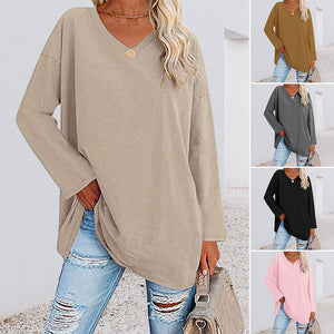 V Neck Drop Sleeve T-Shirt