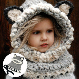 Children's Warm Scarf Hat