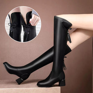 Bow Elastic Soft Warm Comfortable Boots