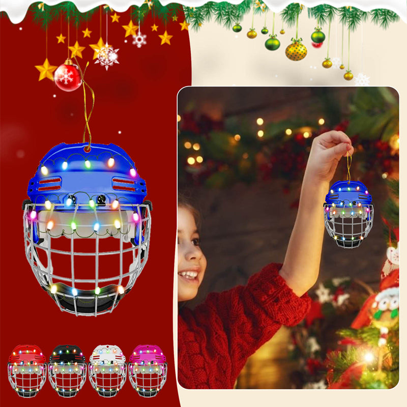 Ice Hockey Helmet With Cage Christmas Ornament