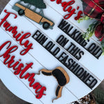 Funny Christmas Vacation Theme Door Hanger