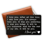 Stainless Steel Card Lettering Gift Wallet Holder