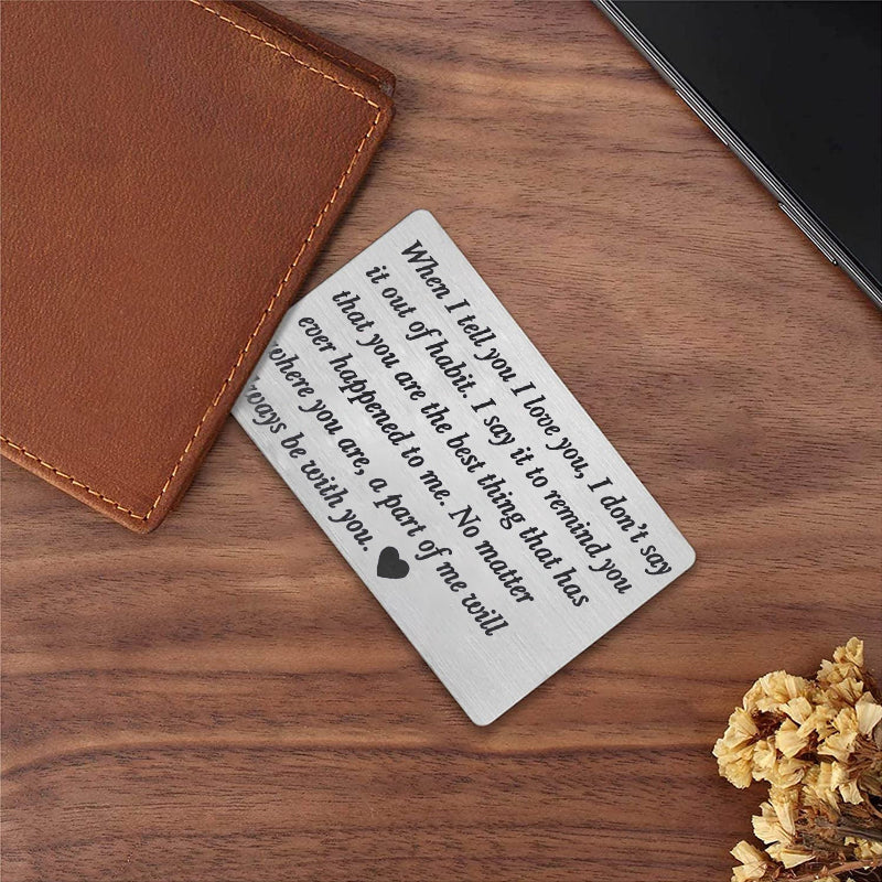 Stainless Steel Card Lettering Gift Wallet Holder