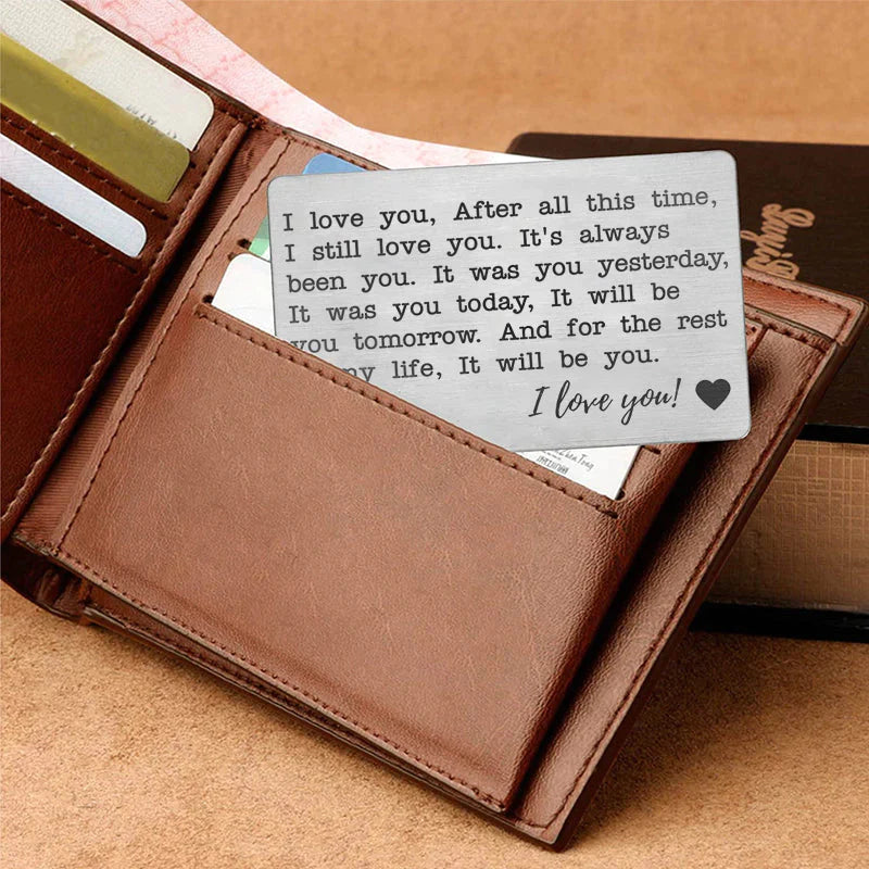 Stainless Steel Card Lettering Gift Wallet Holder