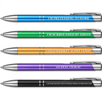 5 Pcs Ballpoint Pens with Interesting Text