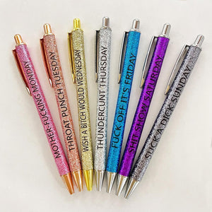 Swear Word Daily Pen Set(7cs* Funny Pens )